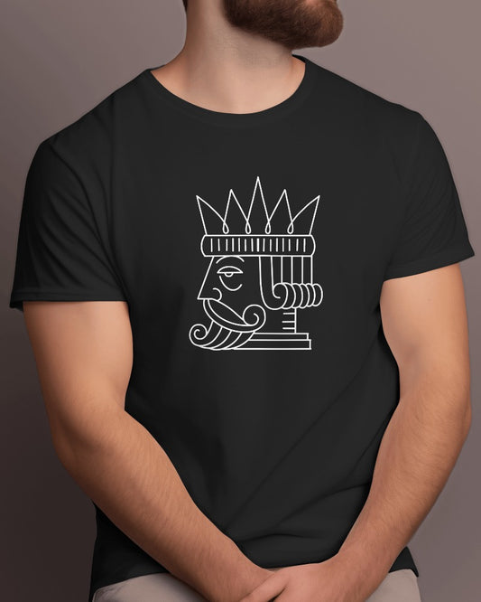 Men's Black / Navy Blue King Art T-shirt