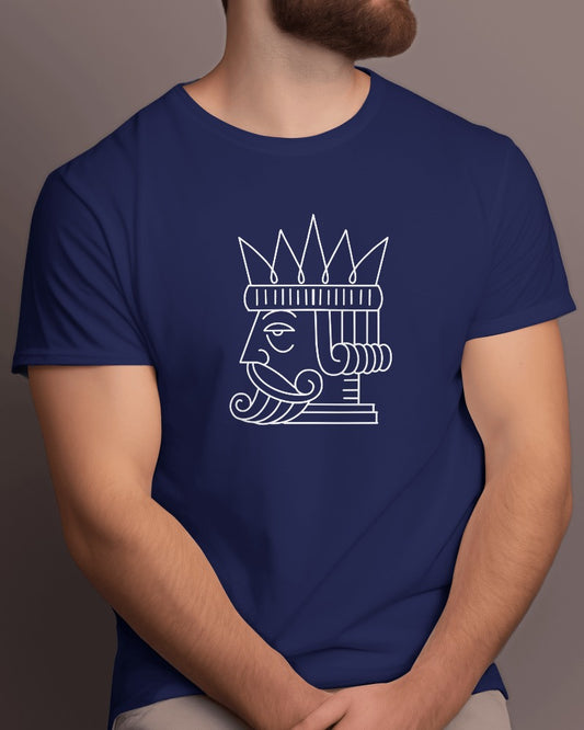 Men's Black / Navy Blue King Art T-shirt
