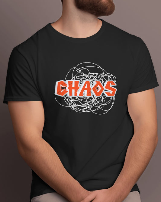 Men's Black / Navy Blue Chaos Art T-shirt