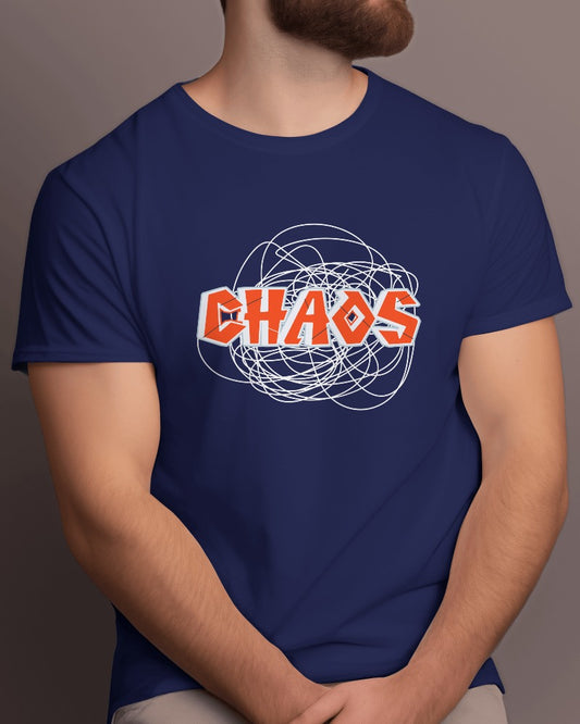 Men's Black / Navy Blue Chaos Art T-shirt