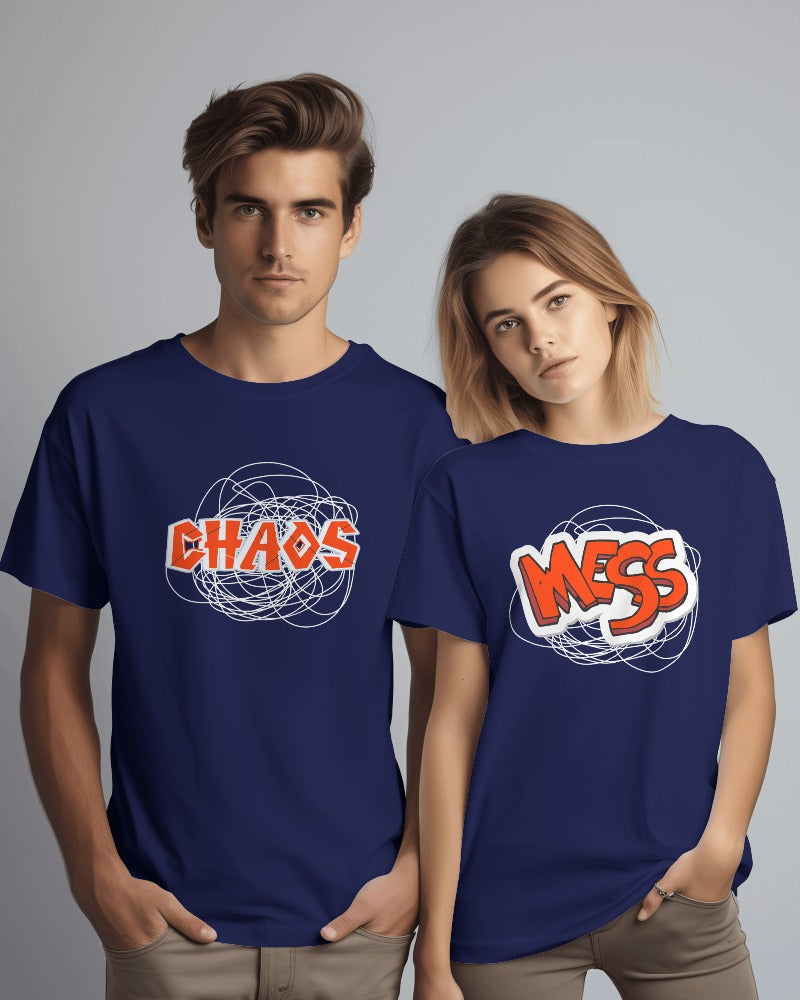 Men's Black / Navy Blue Chaos Art T-shirt