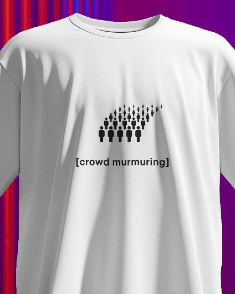 Crowd - Flix Series Printed Cotton White T-Shirt