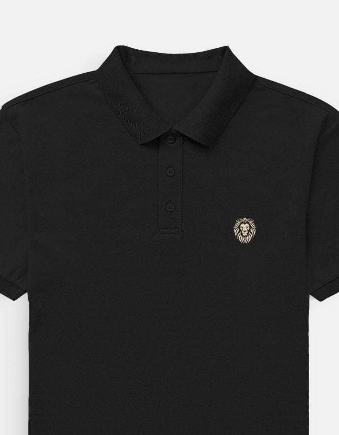 Men's Polo T-Shirt - Lion Emblem Embroidery