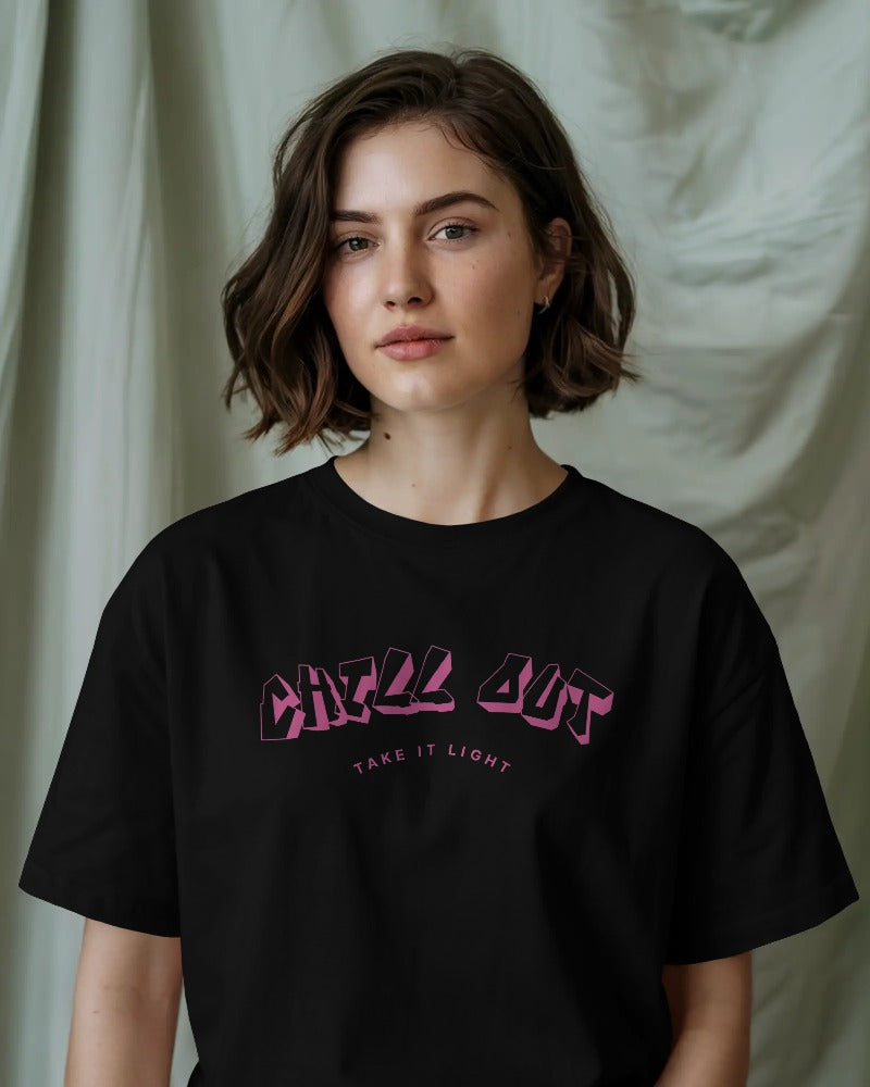 Women's Chill Out Black T-shirt