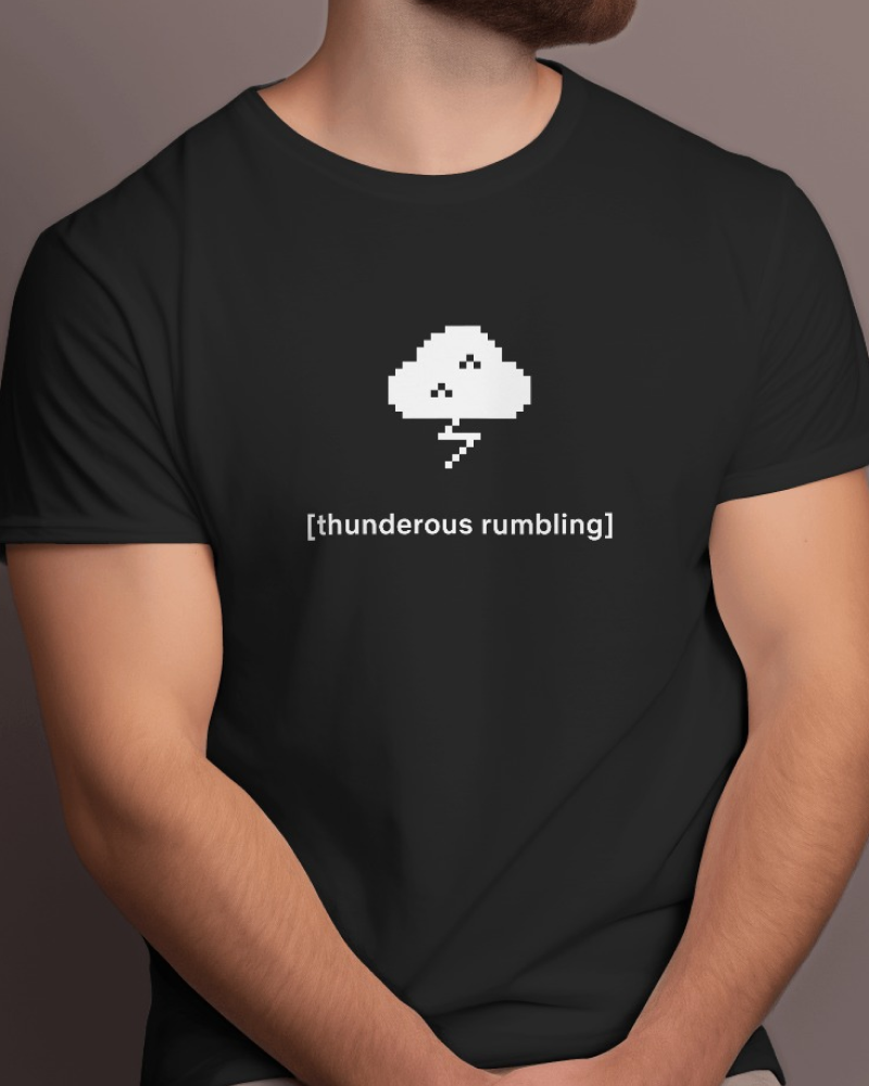 Thunder - Flix Series Printed Cotton Black T-Shirt