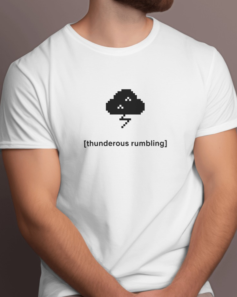Thunder - Flix Series Printed Cotton White T-Shirt