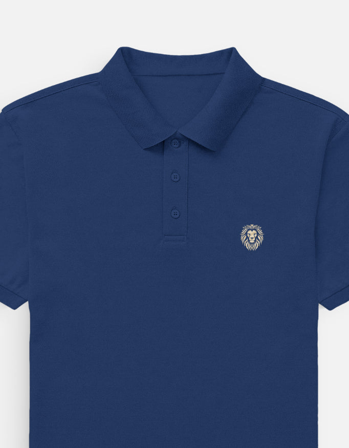 Men's Polo T-Shirt - Lion Emblem Embroidery